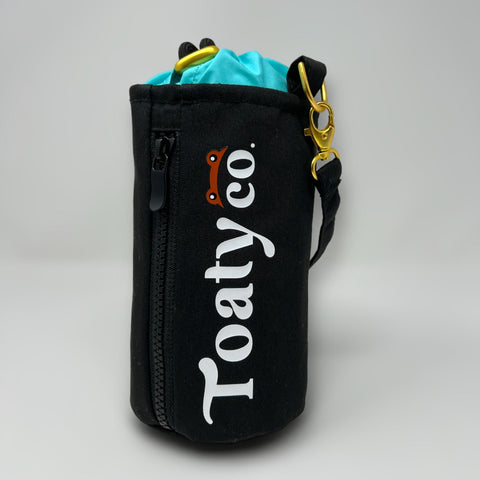 Toaty Co Black Toaty Case and Four Packable Tote Bags (Black/Cyan)