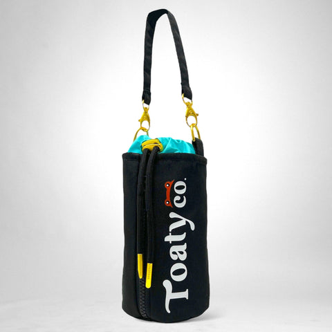 Toaty Co Black Toaty Case and Four Packable Tote Bags (Black/Cyan)